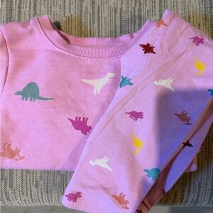 Cat & Jack Pink Dinosaur Kids Matching Set